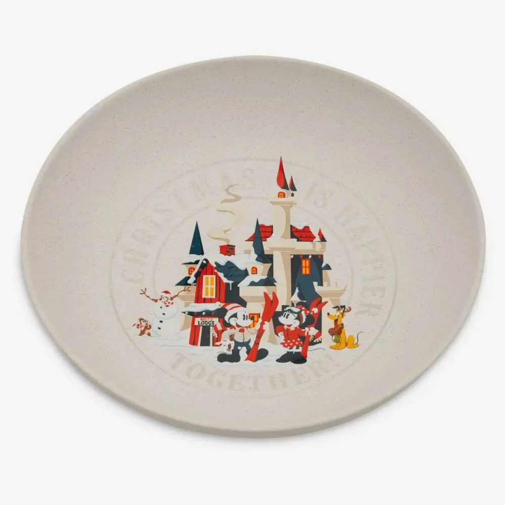 Disney Christmas Serving Bowl Christmas is Happier Together New Holiday Lodge